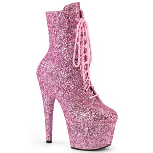 ADORE-GWR 18 cm pleaser hjhlede boots glitter rosa