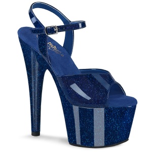 Blå 18 cm ADORE-709GP glitter plateau sandaler sko