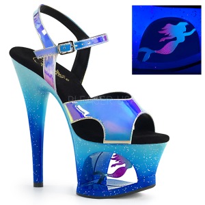 Bl 18 cm MOON-711MER Neon plateau high heels sko
