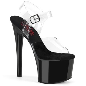 Black 18 cm PASSION-708 Pole dancing high heels shoes