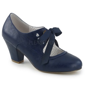 Blue 6,5 cm WIGGLE-32 retro vintage cuben heels maryjane pumps