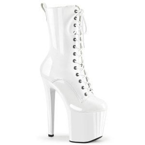 ENCHANT-1040 19 cm pleaser h�jh�lede boots hvide