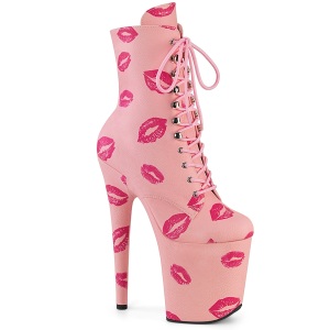FLAMINGO-1020KISSES 20 cm pleaser h�jh�lede boots rosa