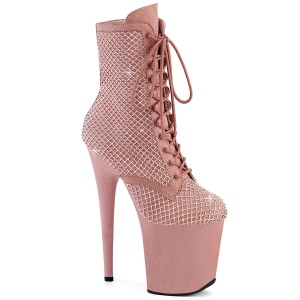 FLAMINGO-1020RM 20 cm pleaser h�jh�lede boots strass rosa