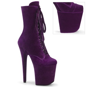 Fl�jl 20 cm FLAMINGO-1045VEL lilla ankelst�vler med h�je h�le + t�kapper