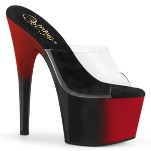 Gennemsigtig 18 cm ADORE-701BR h�jh�lede mules - pole dance mules