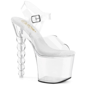Gennemsigtig 18 cm BLISS-708 plateau perle h�je h�le sko