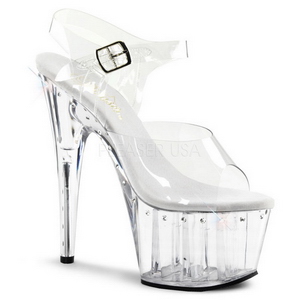 Gennemsigtig 18 cm Pleaser ADORE-708LS H�je H�le Plateau