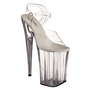 Gennemsigtig 23 cm Pleaser INFINITY-908 H�je H�le Plateau