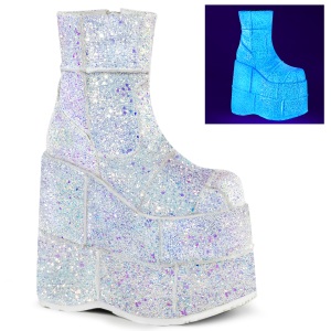 Glitter 18 cm STACK-201G m�nd ankelst�vler cyberpunk ankel boots ekstrem plateau