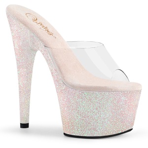 Glitter plateau 18 cm ADORE-701HMG h�jh�lede mules - pole dance mules