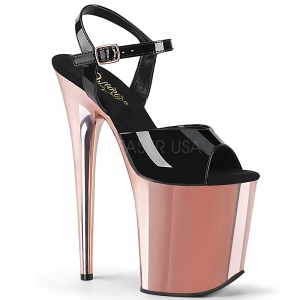 Gold chrome platform 20 cm FLAMINGO-809 pleaser high heels shoes
