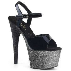 Gr� 18 cm ADORE-709OMBRE glitter plateau sandaler sko
