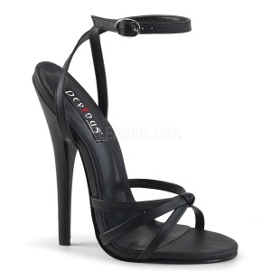 Kunstlder 15 cm DOMINA-108 fetish sandaler med stilethl
