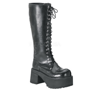 Kunstl�der 9,5 cm RANGER-302 Plateau Gothic St�vler til M�nd