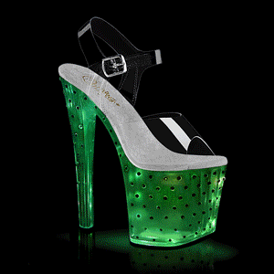 LED p�re plateau 19 cm ENCHANT-708TLT h�jh�lede sandaler - pole dance high heels