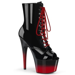 Lakl�der 18 cm ADORE-1021BR-H �ben t� ankelboots - h�jh�lede boots sort