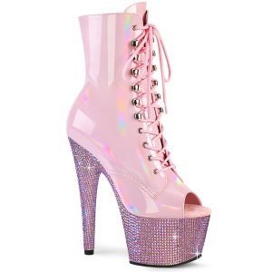 Lakl�der 18 cm BEJ-1021-7 �ben t� ankelboots - h�jh�lede boots rosa
