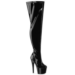 Lakl�der 18 cm stretch l�rlange st�vler til brede l�gge