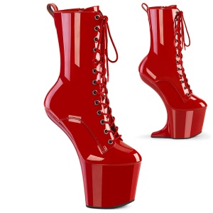 Laklder 20 cm CRAZE-1040 Heelless ankle boots pony heels rde