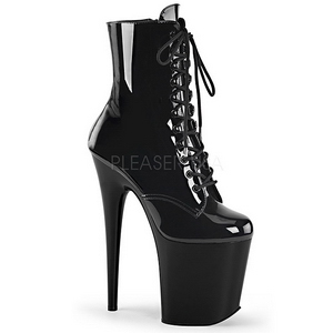 Lakl�der 20 cm FLAMINGO-1020 ankelst�vler damer med plateaus�l
