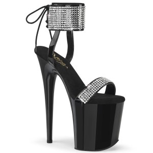 Lakl�der strass 20 cm FLAMINGO-870 pleaser h�je h�le med ankelmanchet
