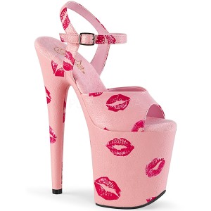 Lyser�d 20 cm FLAMINGO-809KISSES pleaser h�je h�le med plateau