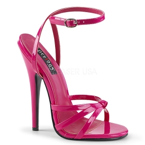 Pink 15 cm Devious DOMINA-108 højhælede sandaler til kvinder