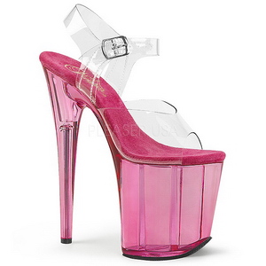 Pink 20 cm FLAMINGO-808T Akryl Plateau H�jh�lede Sandaler