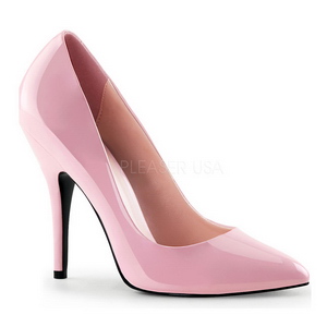 Pink Lakeret 13 cm SEDUCE-420 spidse pumps med høje hæle