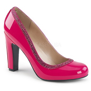 Pink Laklæder 10 cm QUEEN-04 store størrelser pumps sko