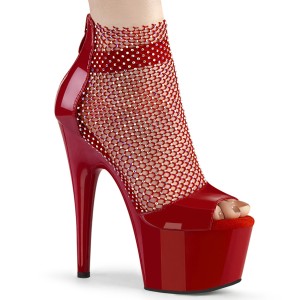 Red high heels 18 cm ADORE-765RM glitter platform high heels