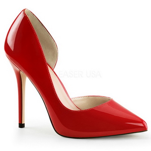 Rd Lak 13 cm AMUSE-22 klassisk pumps sko til damer
