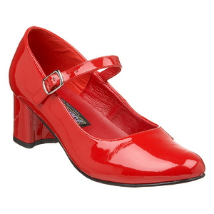 Rd Lak 5 cm SCHOOLGIRL-50 klassisk pumps sko til damer
