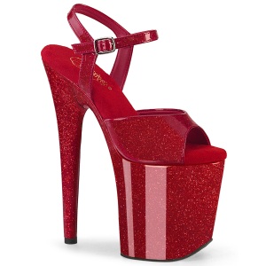 R�de h�je h�le 20 cm FLAMINGO-809GP glitter plateau h�je h�le