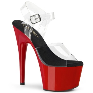 R�dt plateau 18 cm ADORE-708 h�jh�lede sandaletter til poledance