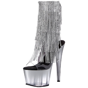 S�lv 18 cm ADORE-1017RSFT ankelst�vler til damer med frynser