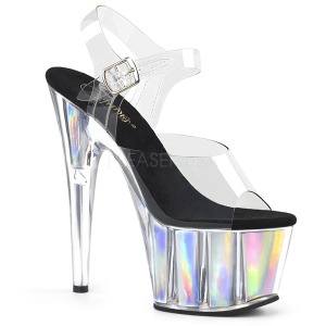 Slv 18 cm ADORE-708HGI Hologram plateau high heels sko