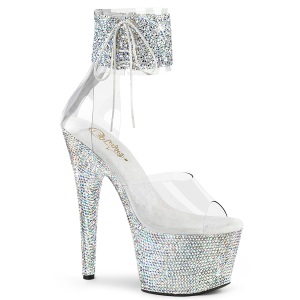 S�lv strass 18 cm BEJEWELED-7-RS-02 pleaser h�je h�le med ankelmanchet