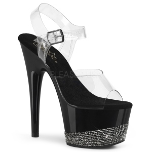 Sort 18 cm ADORE-708-3 glitter h�jh�lede plateausko