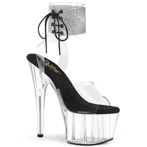 Sort 18 cm ADORE-791-2RS gennemsigtige plateau h�je h�le med ankelremme