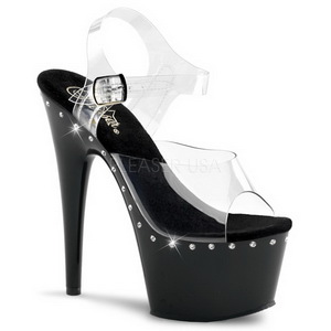 Sort 18 cm Pleaser ADORE-708LS H�je H�le Plateau