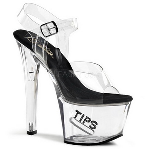 Sort 18 cm TIPJAR-708-5 stripper sandaler poledance sko