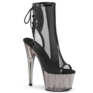 Sort Grid 18 cm Pleaser ADORE-1018MSHT Plateau Ankelst�vler