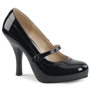 Sort Lakl�der 11,5 cm PINUP-01 store st�rrelser pumps sko