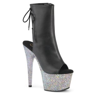 Strass 18 cm ADORE-1018LG �ben t� ankelboots - h�jh�lede boots sort