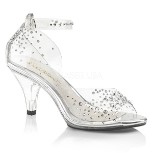 Strass sten 8 cm BELLE-330RS h�jh�lede sandaler til kvinder