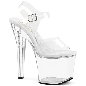 Transparent 18 cm TREASURE-708RAD stripper sandaler poledance sko