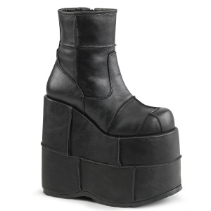 Vegan 18 cm STACK-201 m�nd ankelst�vler cyberpunk ankel boots ekstrem plateau