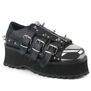 Vegan 7 cm GRAVEDIGGER-03 Plateau Gothic Sko til M�nd